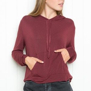 BRANDY MELVILLE maroon hoodie
